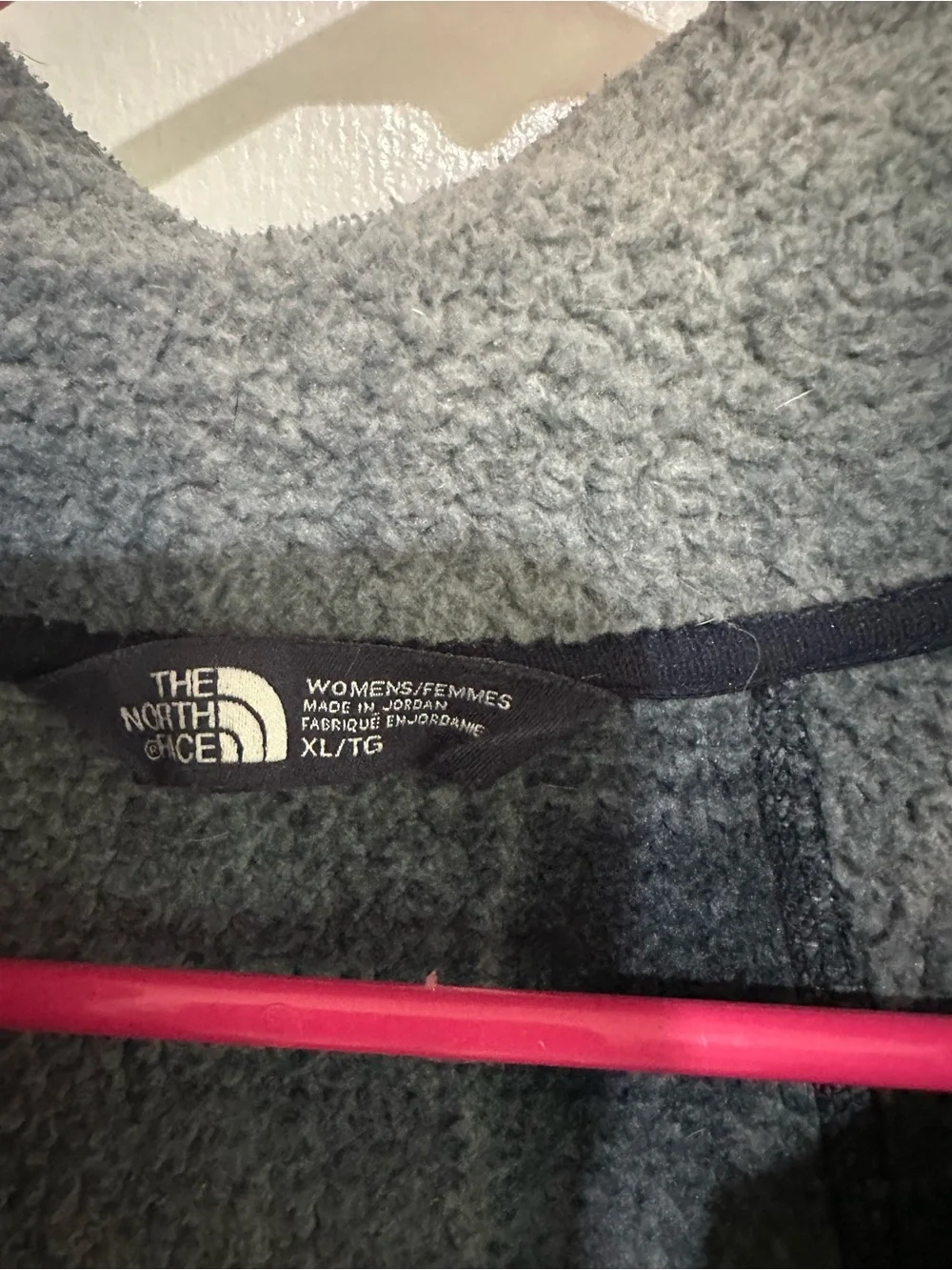 The North Face Women's Grey Plaid Full-Zip Fleece Jacket